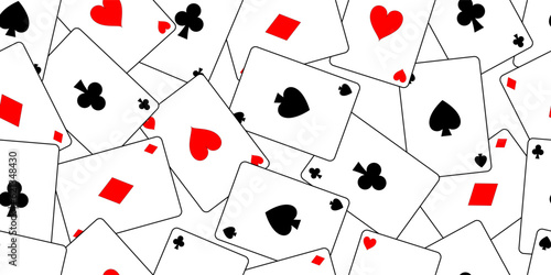 aces playing card seamless pattern