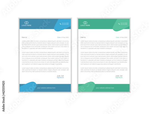 Abstract Letterhead Design Modern Business Letterhead Design Template