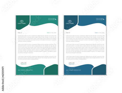 Modern Creative & Clean business style letterhead bundle of your corporate project design.set to print with vector & illustration. corporate letterhead bundle.
