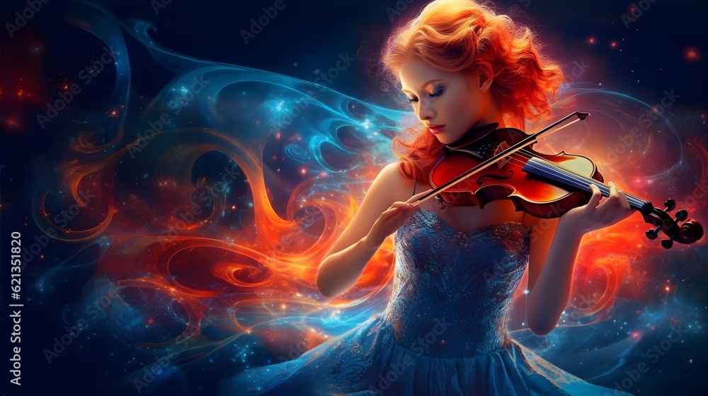 Fototapeta premium Immerse yourself in the beauty of music with this captivating image capturing the essence of musical expression. Generative ai.