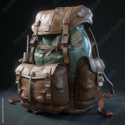 Backpack designed traveller goods carry character mr porter bag Ai generated art