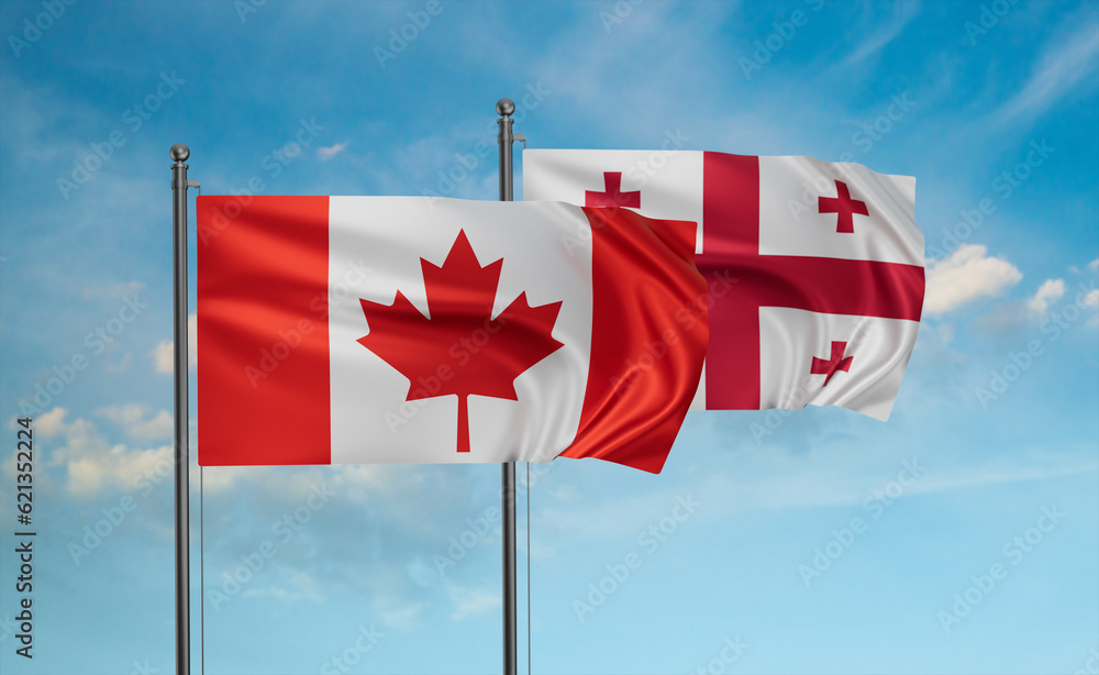 Georgia and Canada flag