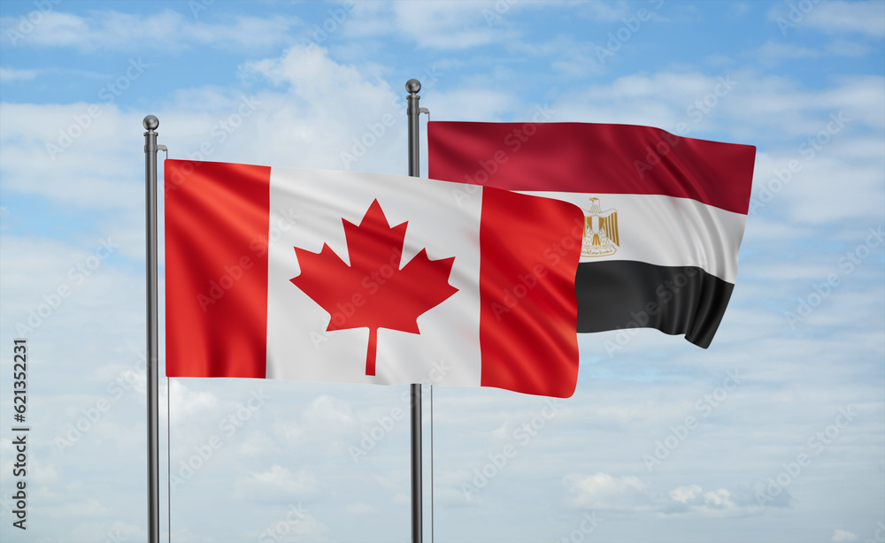 Egypt and Canada flag