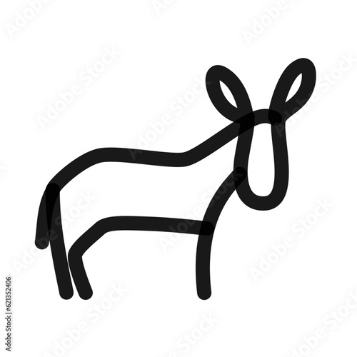 donkey line art doodle