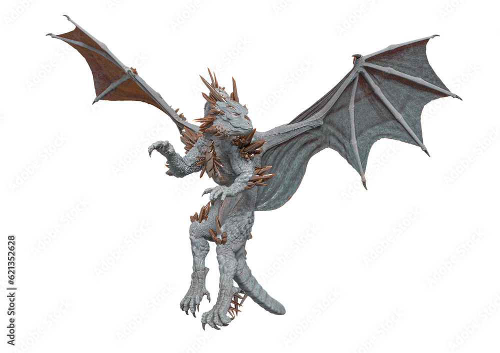 dragon is floating and looking around dragon is floating and looking around