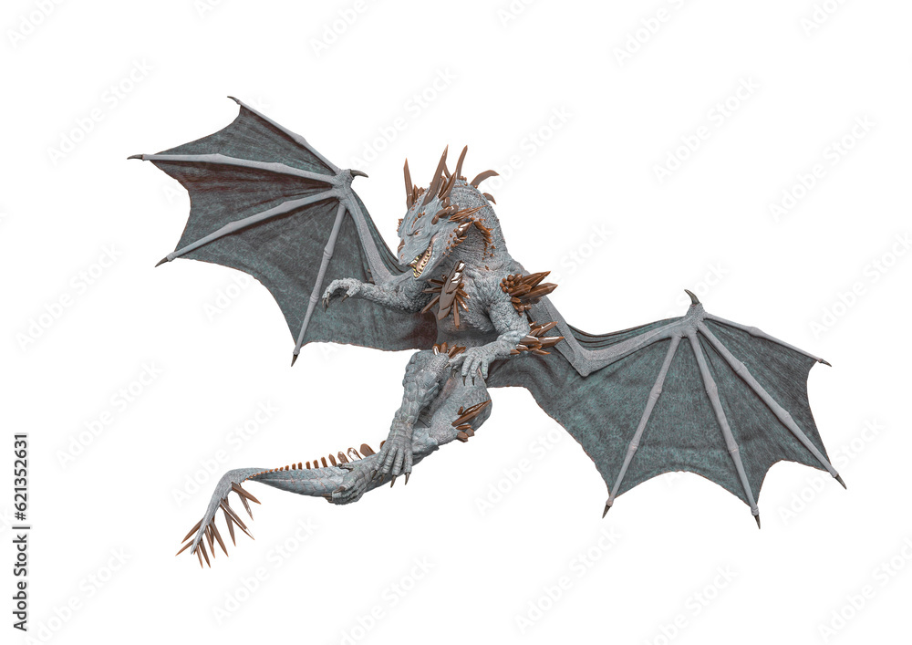 Fototapeta premium dragon is doing a classic pose