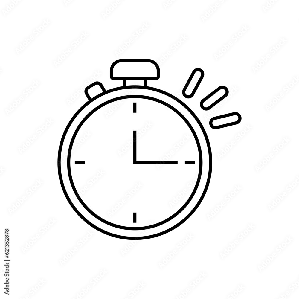 Clock icon. Time management concept. Vector illustration can be used for workflow layout, diagram, number options, web design. Clock icon. Time management concept. Vector illustration can be used for workflow layout, diagram, number options, web design.