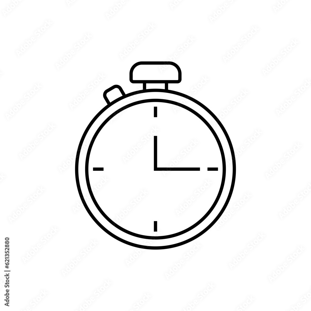Clock icon. Time management concept. Vector illustration can be used for workflow layout, diagram, number options, web design. Clock icon. Time management concept. Vector illustration can be used for workflow layout, diagram, number options, web design.