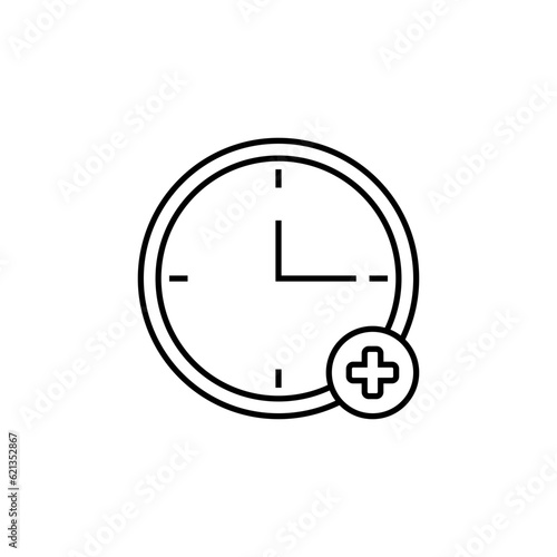 Clock icon. Time management concept. Vector illustration can be used for workflow layout, diagram, number options, web design.