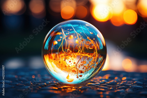 Shiny crystal ball  bubble  sphere background