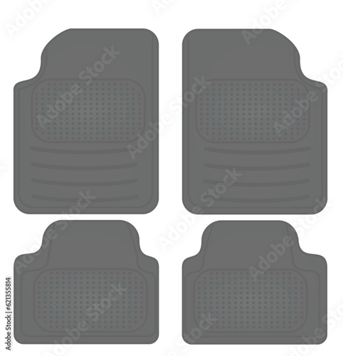 Rubber car mats. vector illustration
