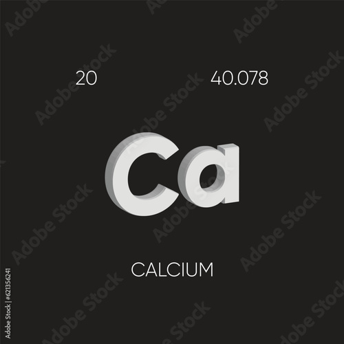 One of the Periodic Table Elements with name and atomic number
