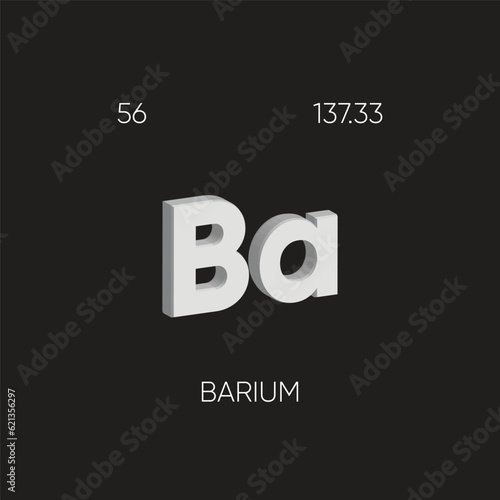 One of the Periodic Table Elements with name and atomic number