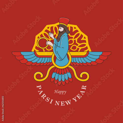 happy parsi new year poster template photo