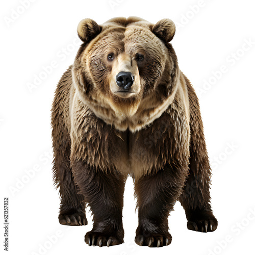 bear isolated on white background ,generative ai