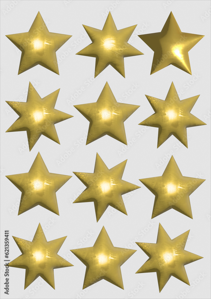Obraz premium gold star set
