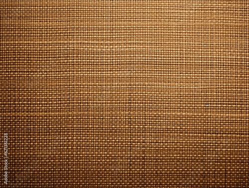 Jute burlap canvas with woven texture pattern background brown color blank, AI Generation