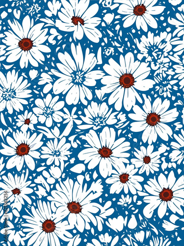 Spring flowers illustration. AI generated illustration