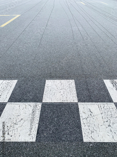 start and finish line,, asphalt road texture, no car or person