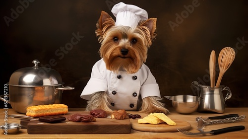 Yorkshire Terrier Chef: Culinary Whiz of Canine Cuisine © Emojibb.Family