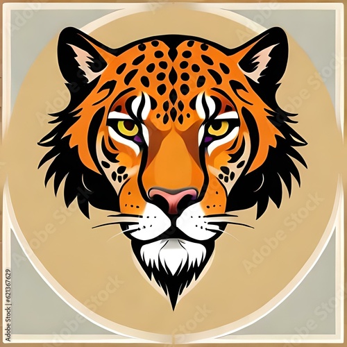 tiger head vector generated by AI technology