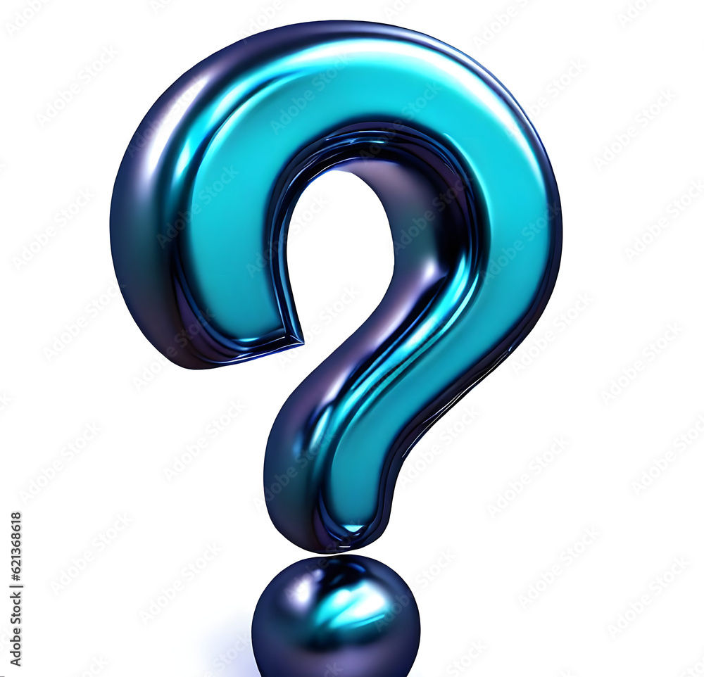 Naklejka premium blue question mark