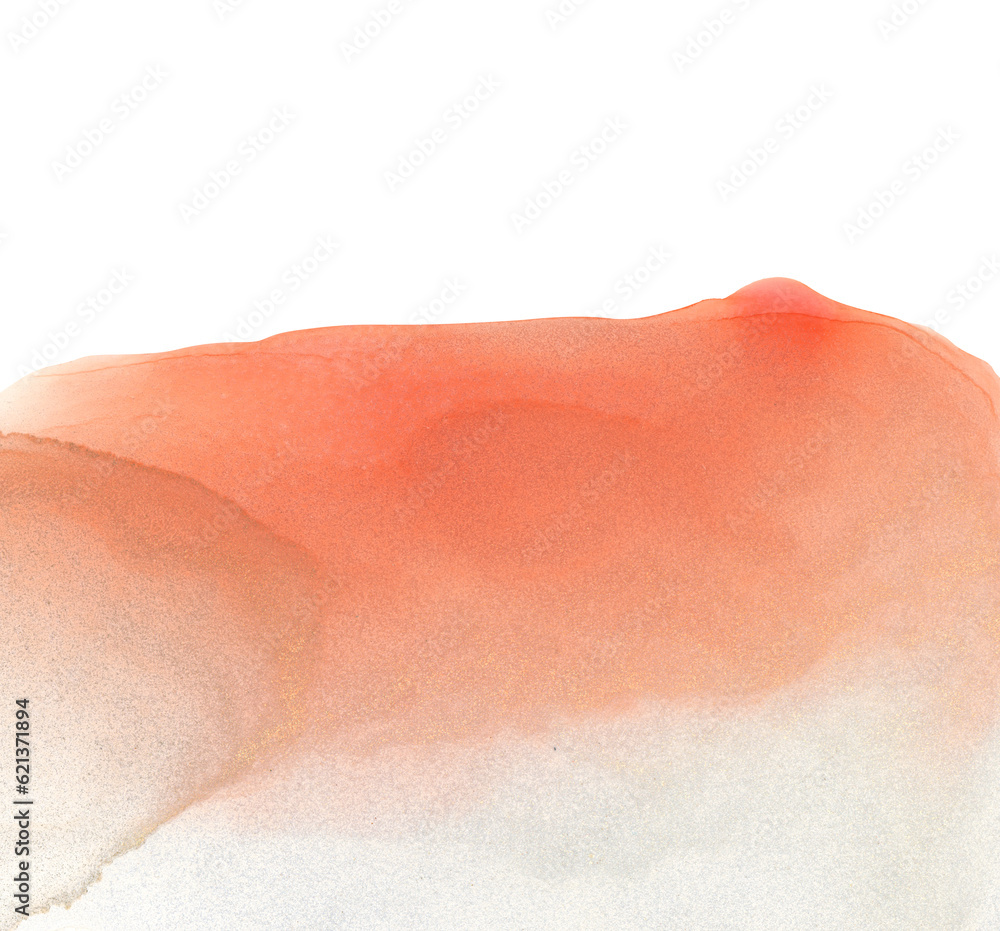 Fototapeta premium Ink watercolor smoke flow texturestain blot on background.