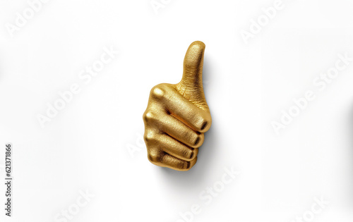 golden like on a white background, isolated, AI generated