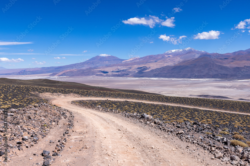Crossing the Andes from Antofagasta de la Sierra to Antofalla - stunning landscape around the salt desert Salar de Antofalla in the Puna highlands