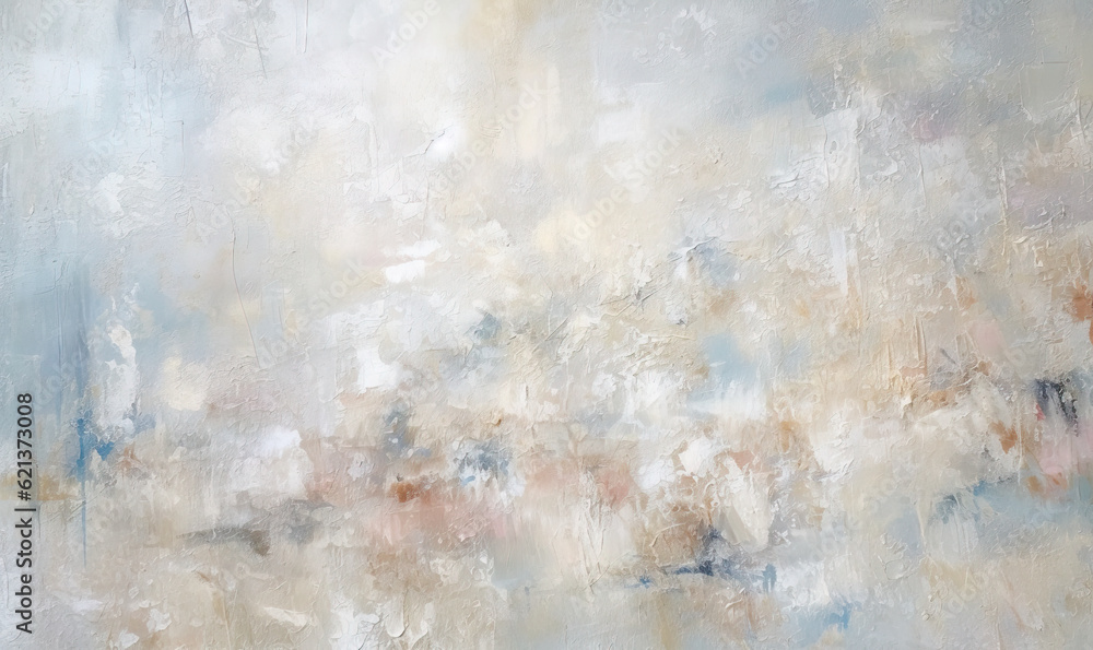  a painting of a white and blue sky with a few clouds.  generative ai