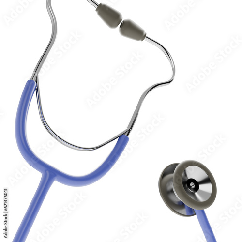 Close-up stethoscope isolated on a transparent background