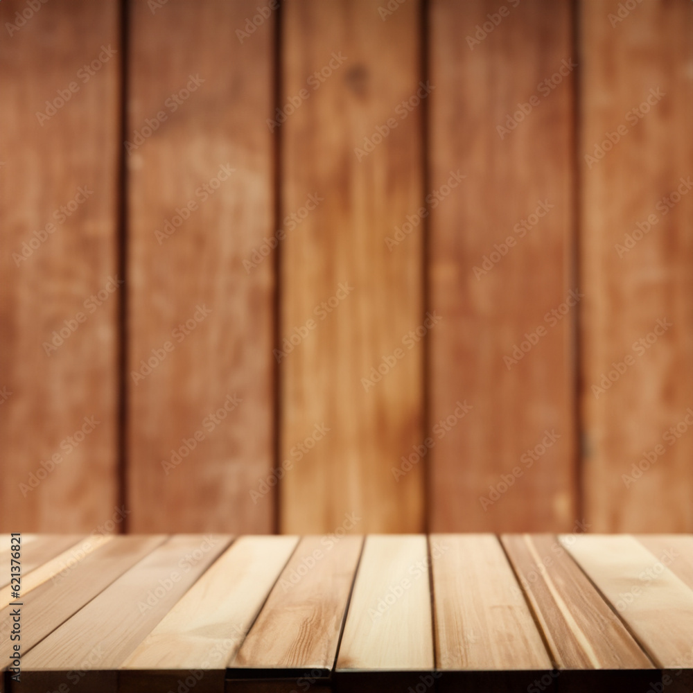 Naklejka premium wooden floor and wall