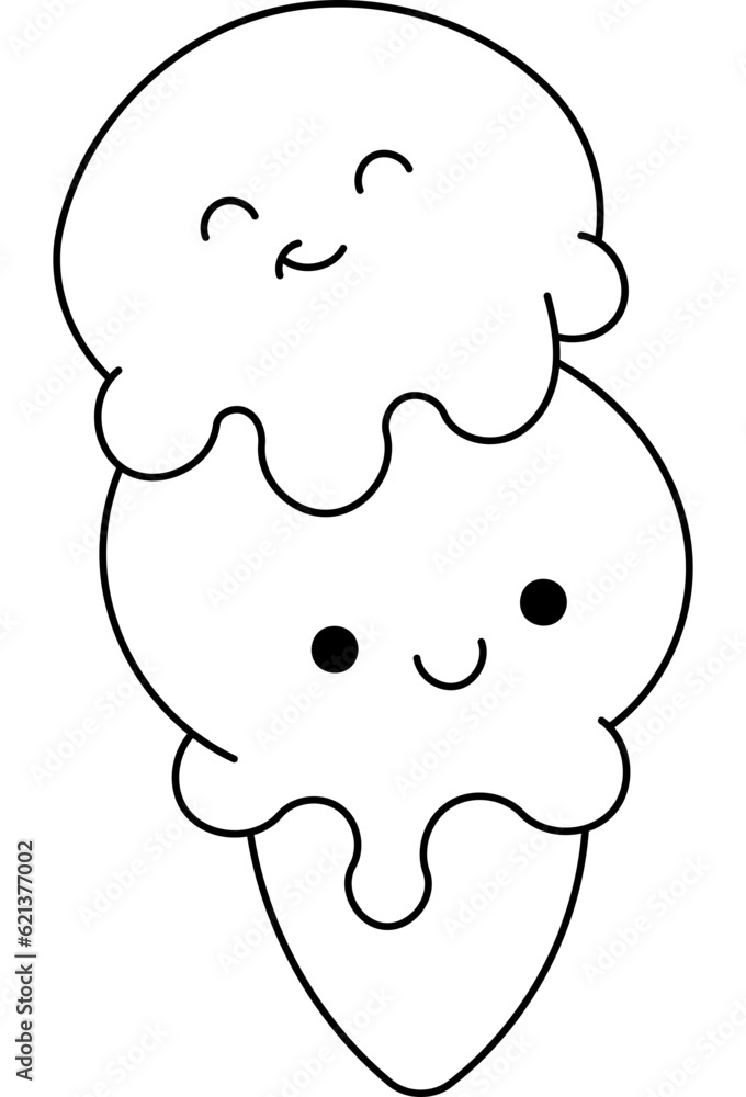 Ice Сream Coloring Page Ice Сream Coloring Page
