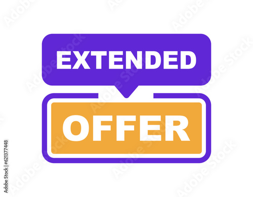Extended offer banner. Extended Offer label. Vector illustration.