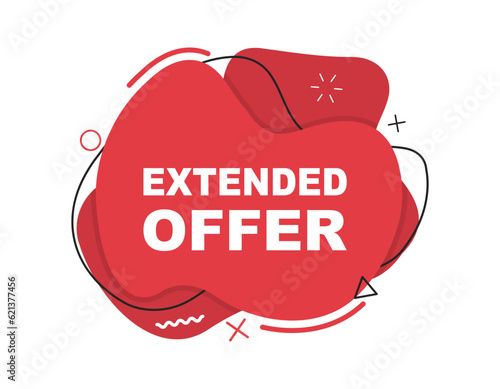 Extended offer banner. Extended Offer label. Vector illustration.
