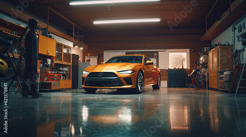Modern garage car interior photo