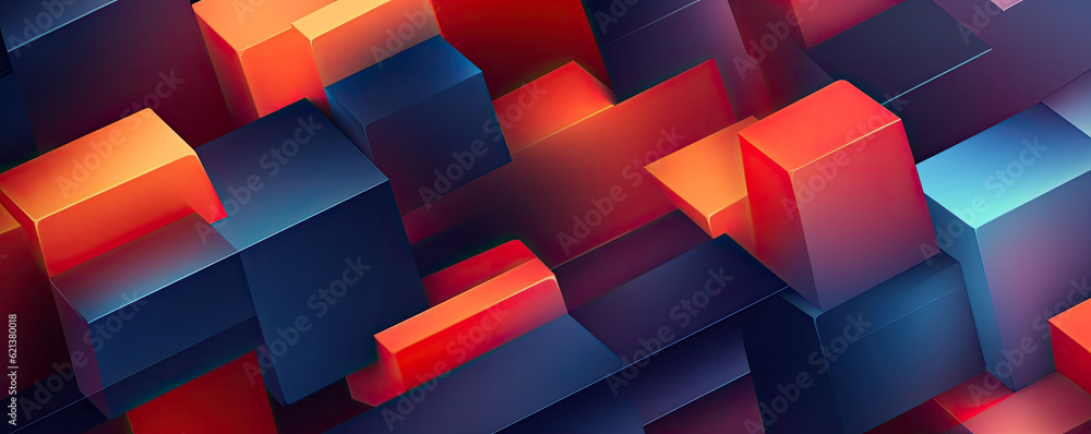 Stylish and contemporary background with overlapping shapes and vibrant ...