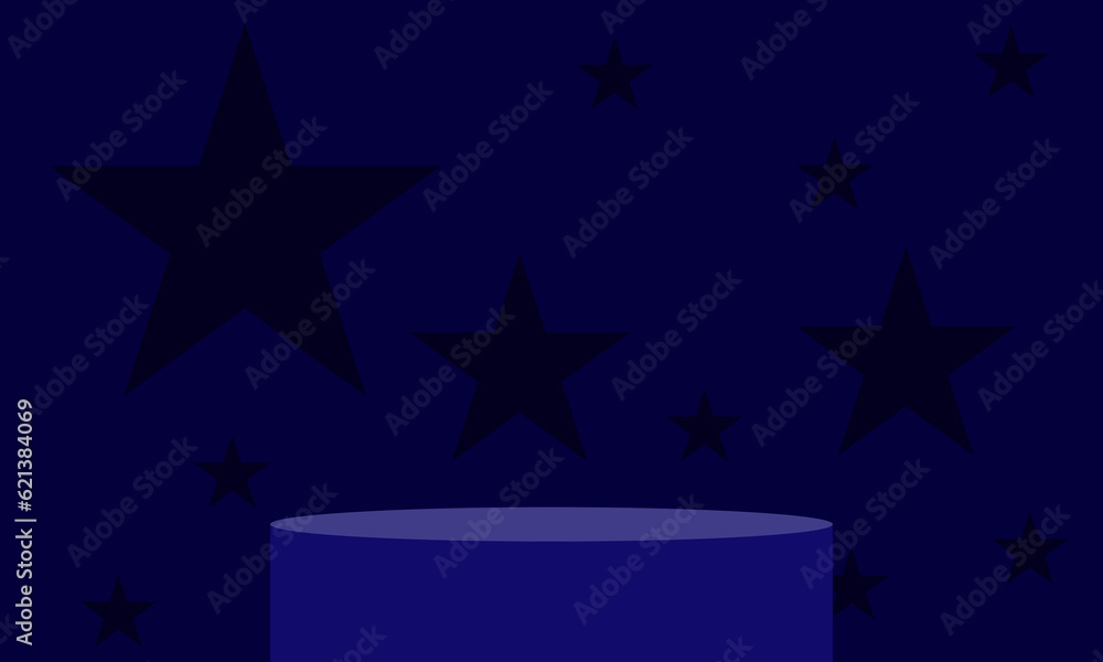 Obraz premium Podium product presentation background america theme. Abstract scene usa blue background. Trendy vector illustration