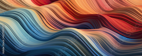 symphony of abstract waves and ripples on a serene background, evoking a sense of tranquility and balance panorama