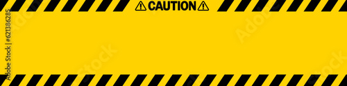 警告サインのバナー（CAUTION Sign background） Fototapet
