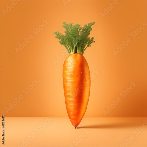 carrot on a orange background