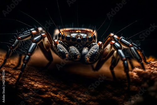 A picture of a spider in their home