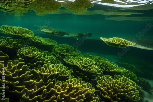 Seaweed, super relistic noiseless underwater nature.