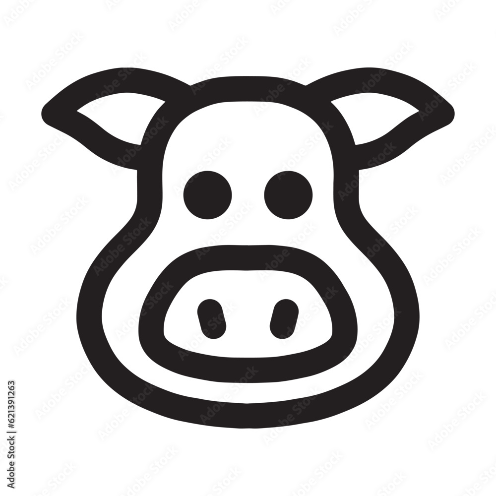 Pig icon design vector illustration Pig icon design vector illustration