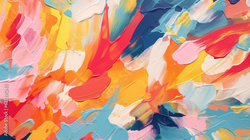 The Power of Abstract Art: A Vibrant and Expressive Hand-Painted Mural Ai Generative