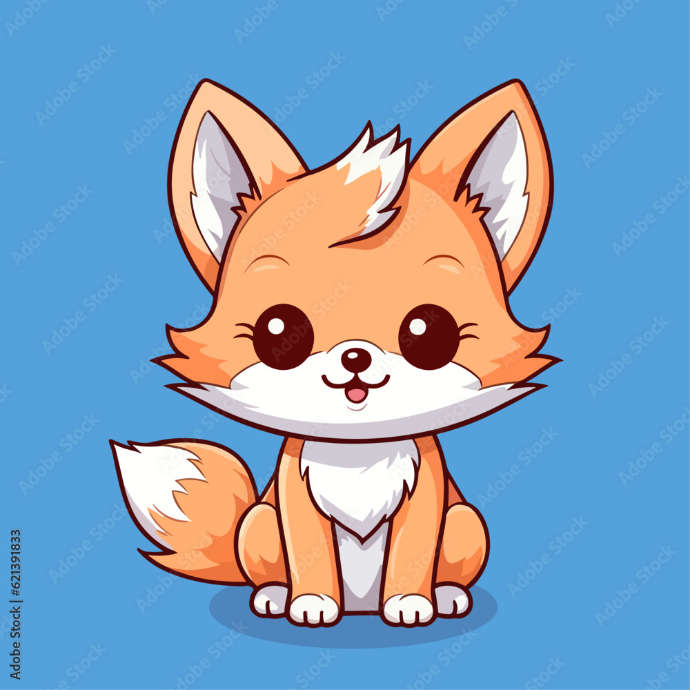 Cute Fox Vector Cartoon Character: Perfect for Children's Products and Nature-themed Designs Cute Fox Vector Cartoon Character: Perfect for Children's Products and Nature-themed Designs