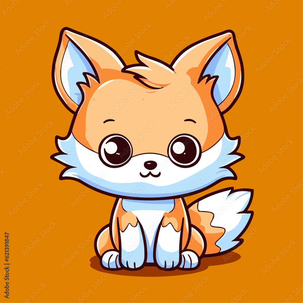 Cute Fox Vector Cartoon Character: Perfect for Children's Products and Nature-themed Designs Cute Fox Vector Cartoon Character: Perfect for Children's Products and Nature-themed Designs