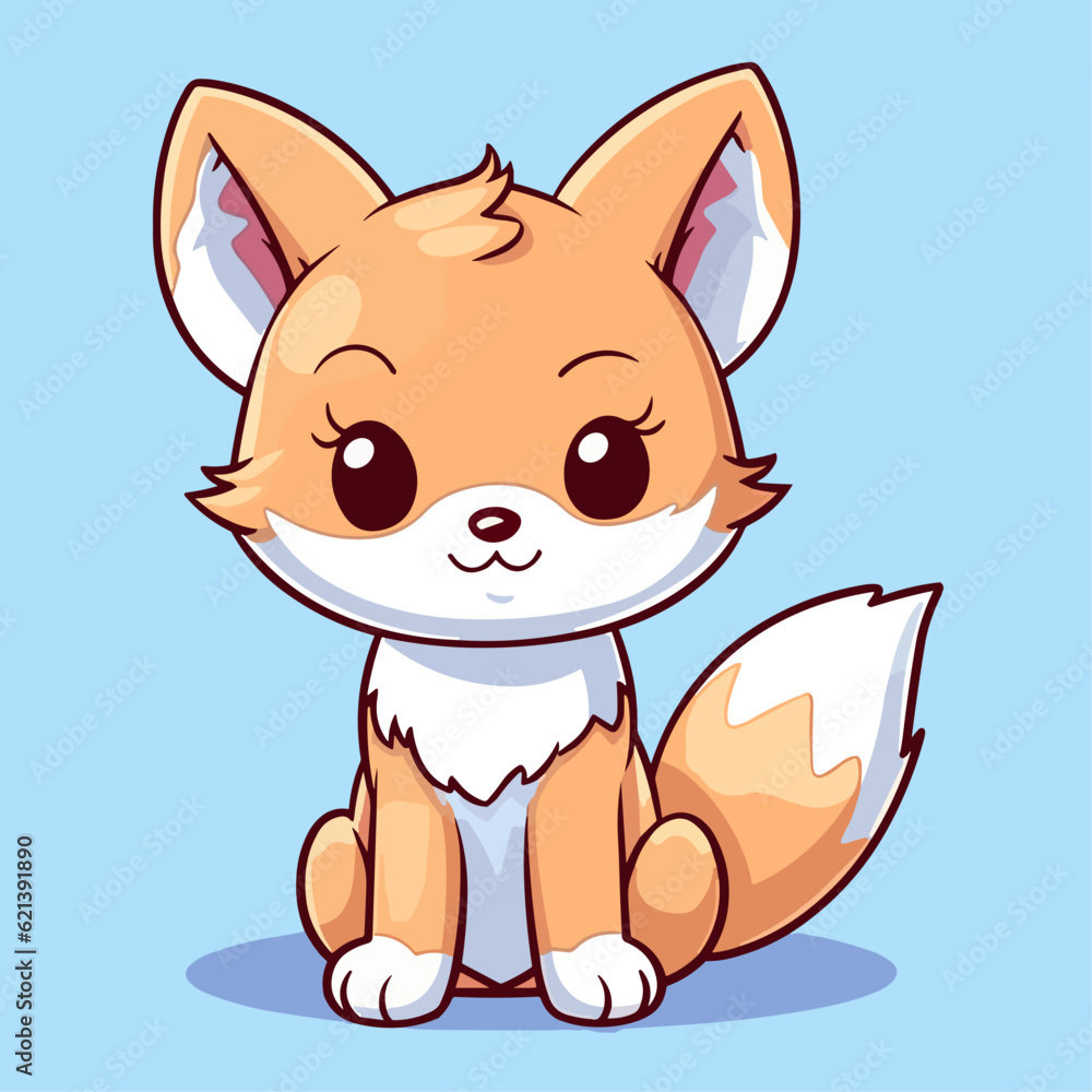 Cute Fox Vector Cartoon Character: Perfect for Children's Products and Nature-themed Designs Cute Fox Vector Cartoon Character: Perfect for Children's Products and Nature-themed Designs