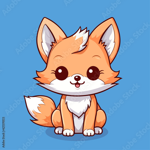 Cute Fox Vector Cartoon Character: Perfect for Children's Products and Nature-themed Designs