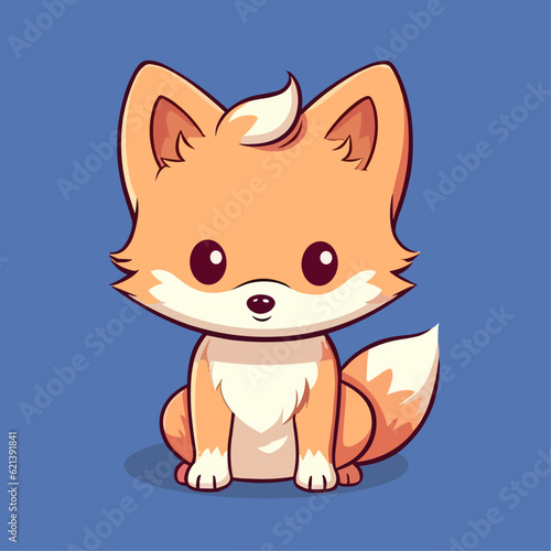 Cute Fox Vector Cartoon Character: Perfect for Children's Products and Nature-themed Designs
